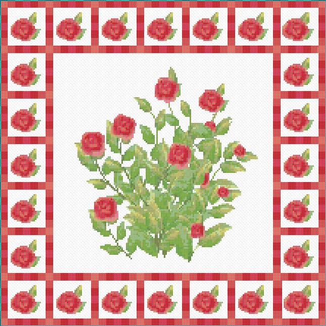 Cushion Cover free cross-stitch pattern