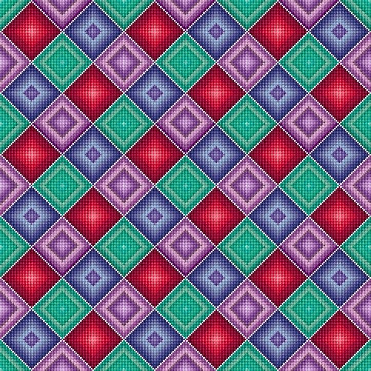 Rombs free cross-stitch pattern