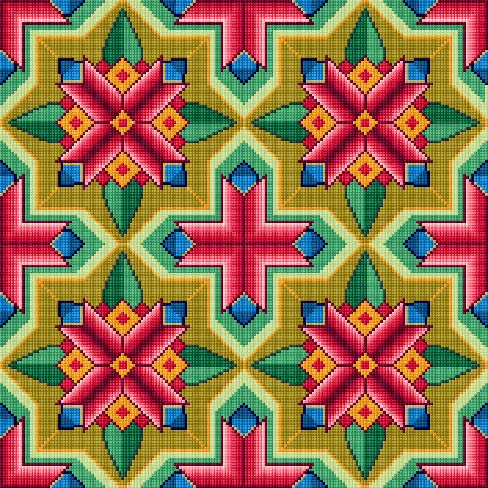 Cushion Cover free cross-stitch pattern