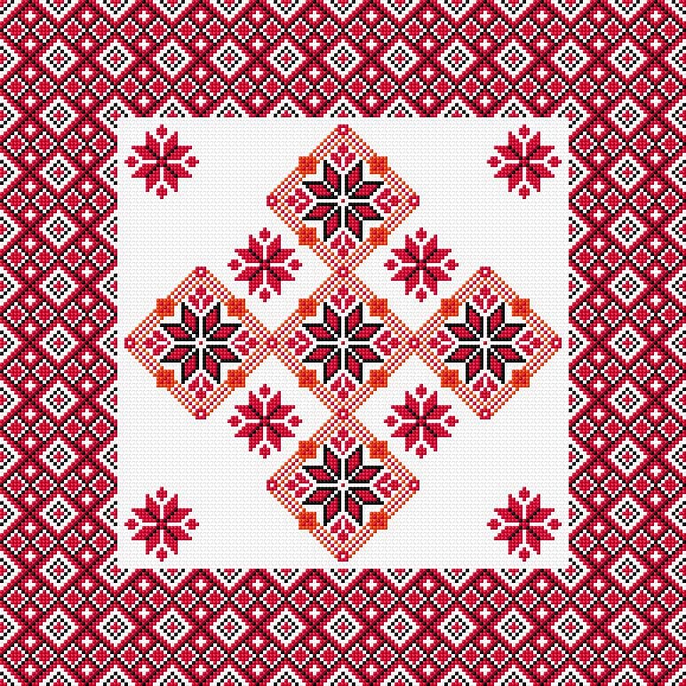 Cushion Cover free cross-stitch pattern