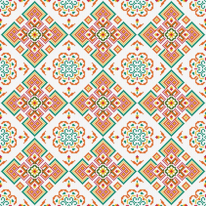 Cushion Cover free cross-stitch pattern