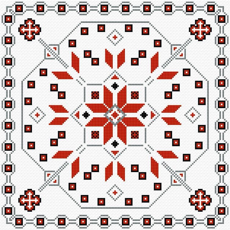 Cushion Cover free cross-stitch pattern