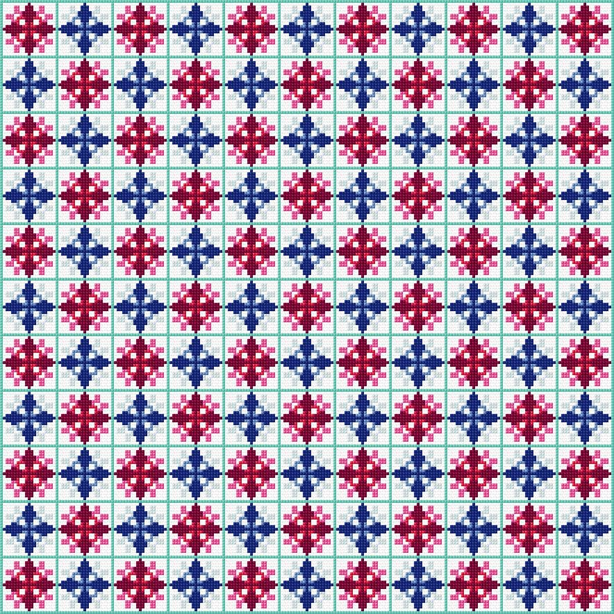 Cushion Cover free cross-stitch pattern