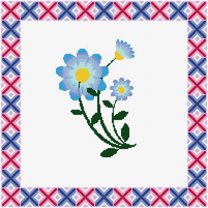 Cushion Cover free cross-stitch pattern