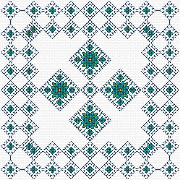 Cushion Cover free cross-stitch pattern