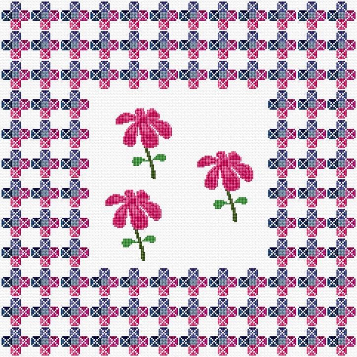 Cushion Cover free cross-stitch pattern