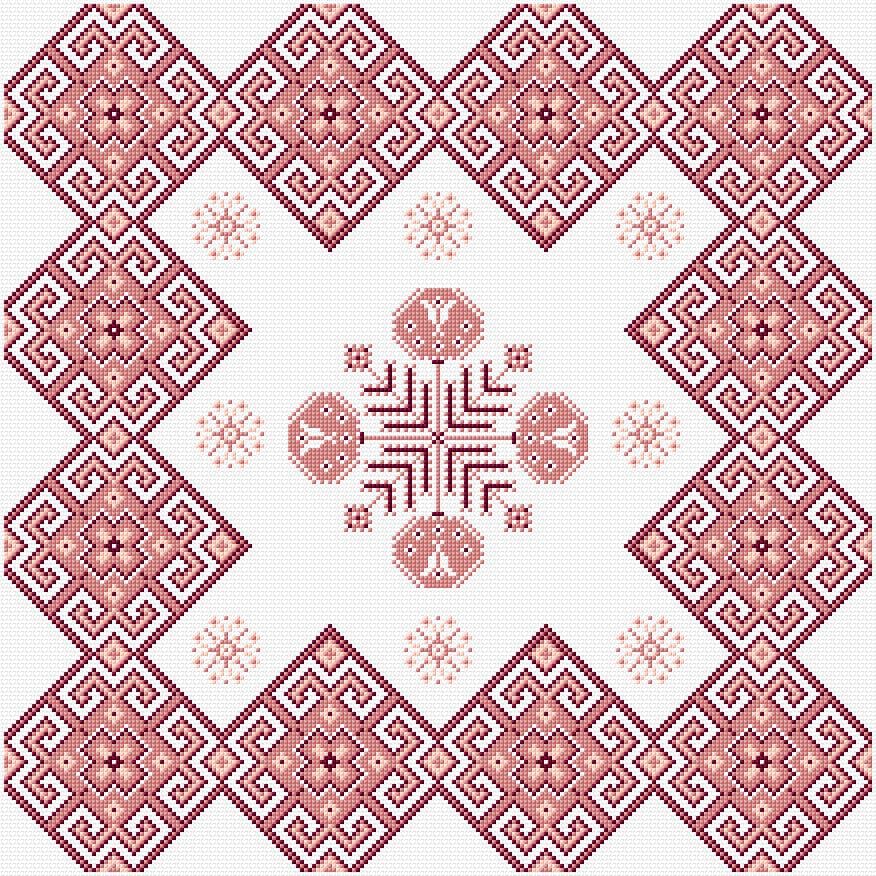 Cushion Cover free cross-stitch pattern