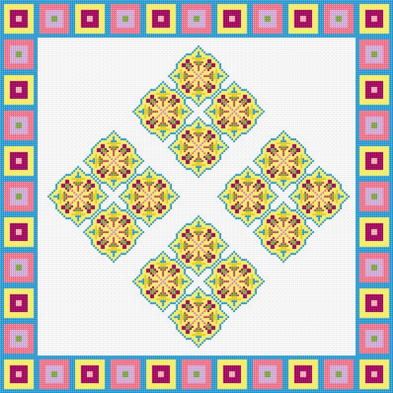Cushion Cover free cross-stitch pattern