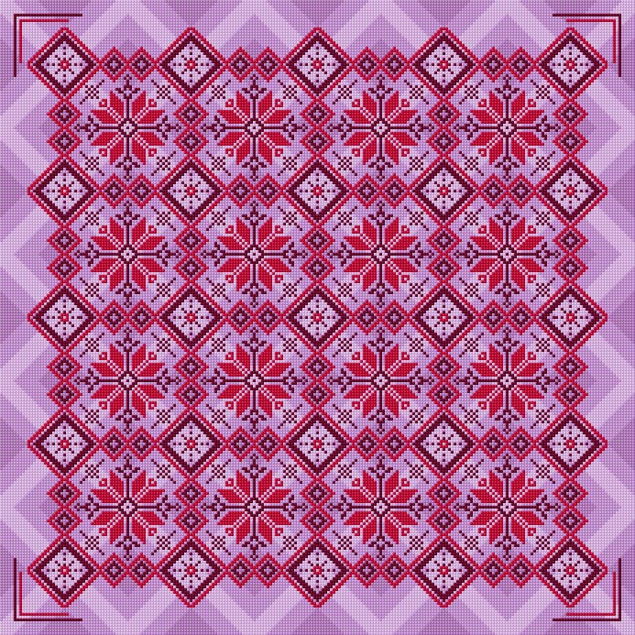 Cushion Cover free cross-stitch pattern