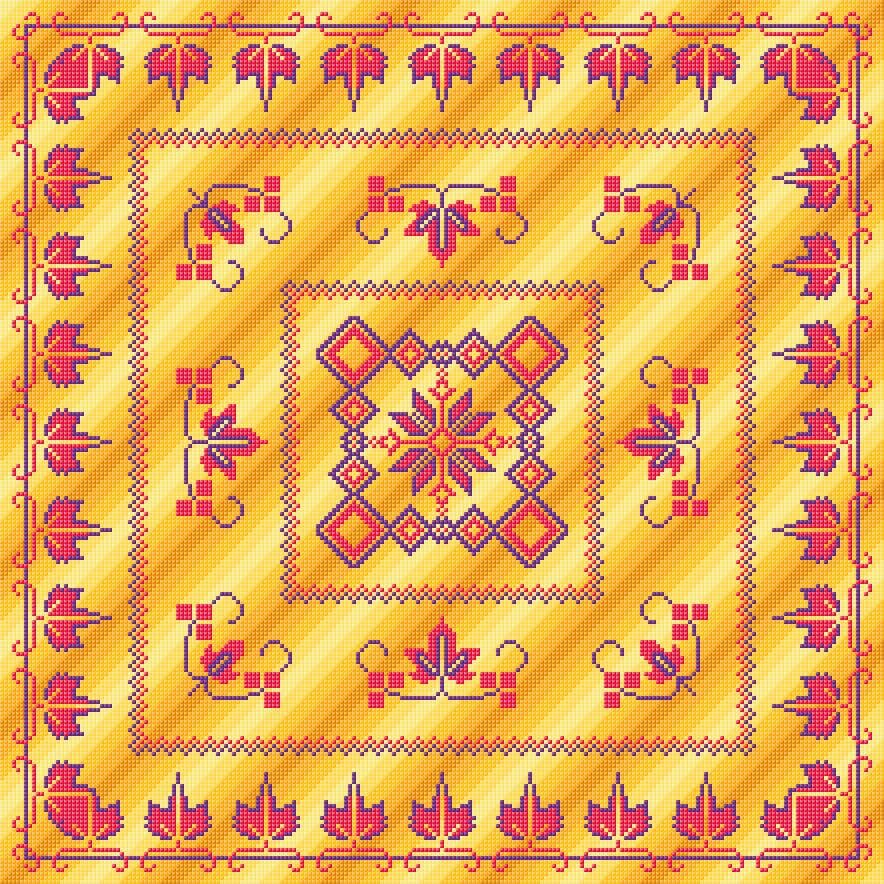 Cushion Cover free cross-stitch pattern