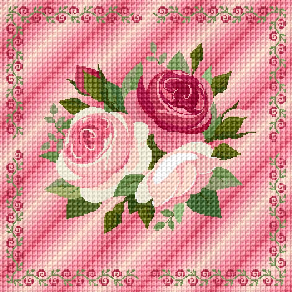 Cushion Cover free cross-stitch pattern