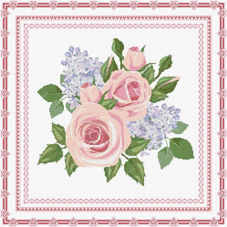 Cushion Cover free cross-stitch pattern