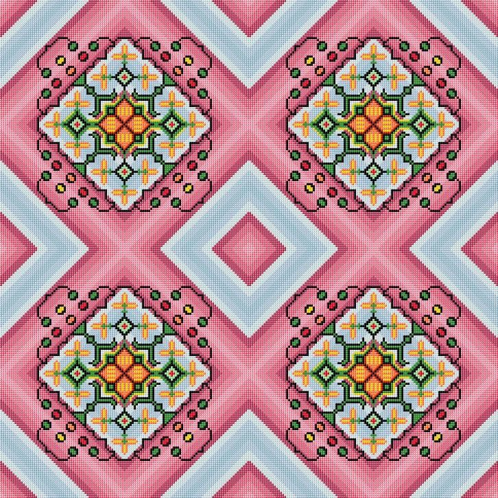 Cushion Cover free cross-stitch pattern