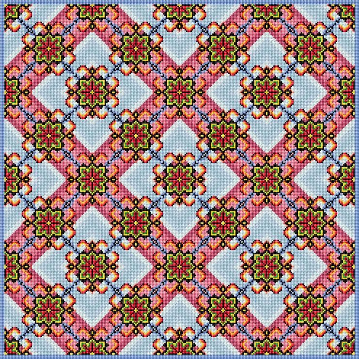 Cushion Cover free cross-stitch pattern