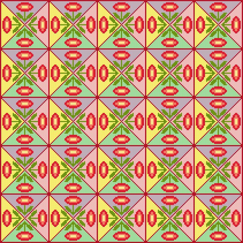 Cushion Cover free cross-stitch pattern