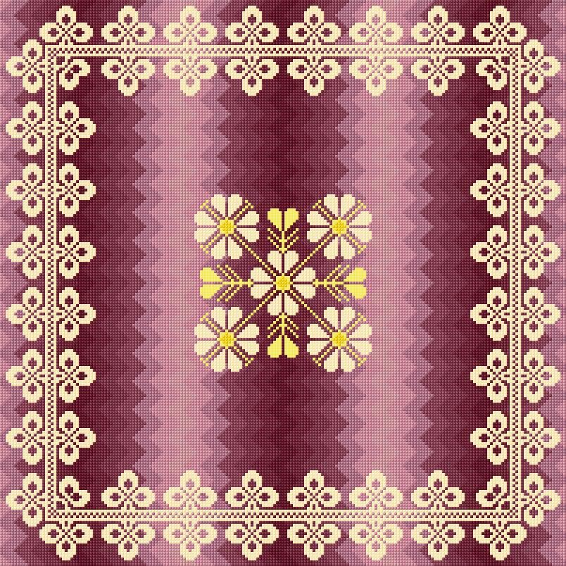 Cushion Cover free cross-stitch pattern
