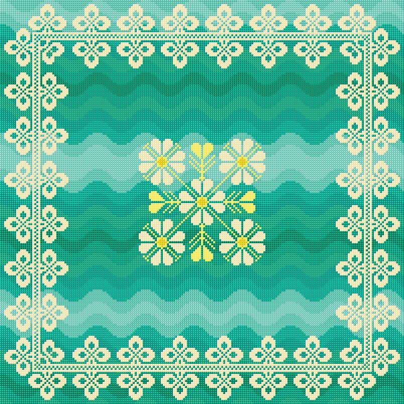 Cushion Cover free cross-stitch pattern