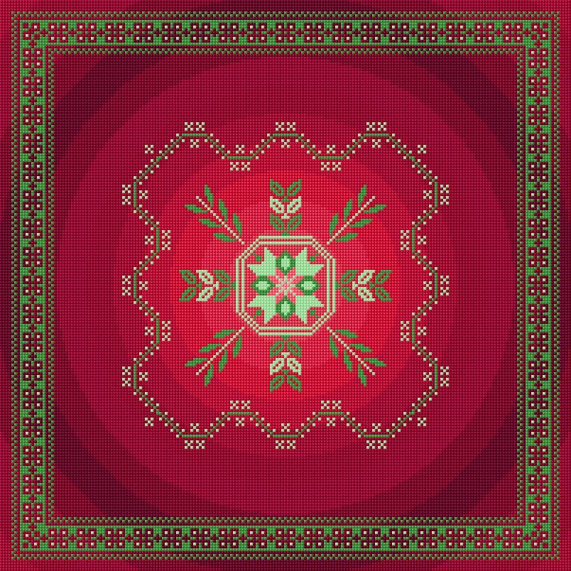 Cushion Cover free cross-stitch pattern