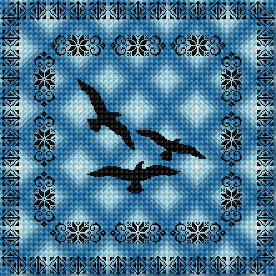 Cushion Cover free cross-stitch pattern