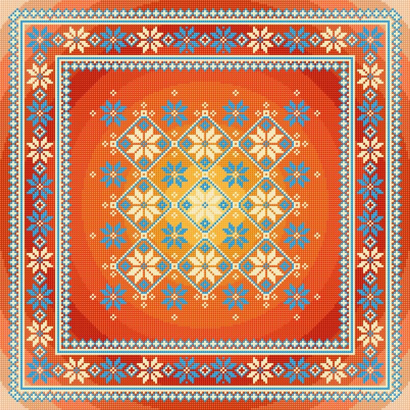 Cushion Cover free cross-stitch pattern