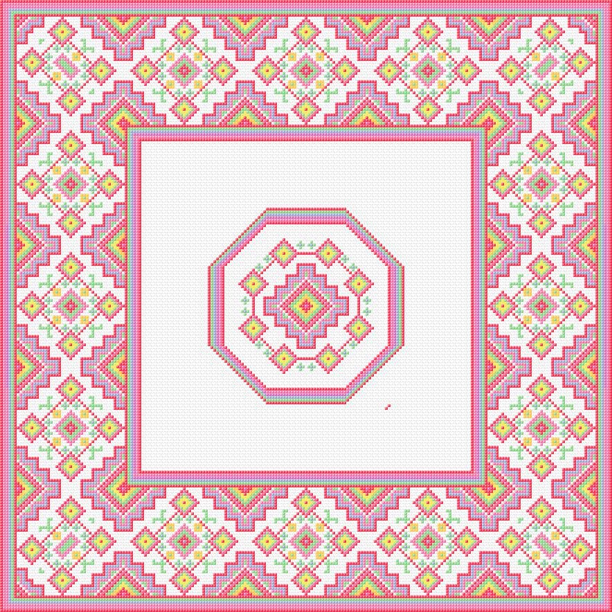 Cushion Cover free cross-stitch pattern