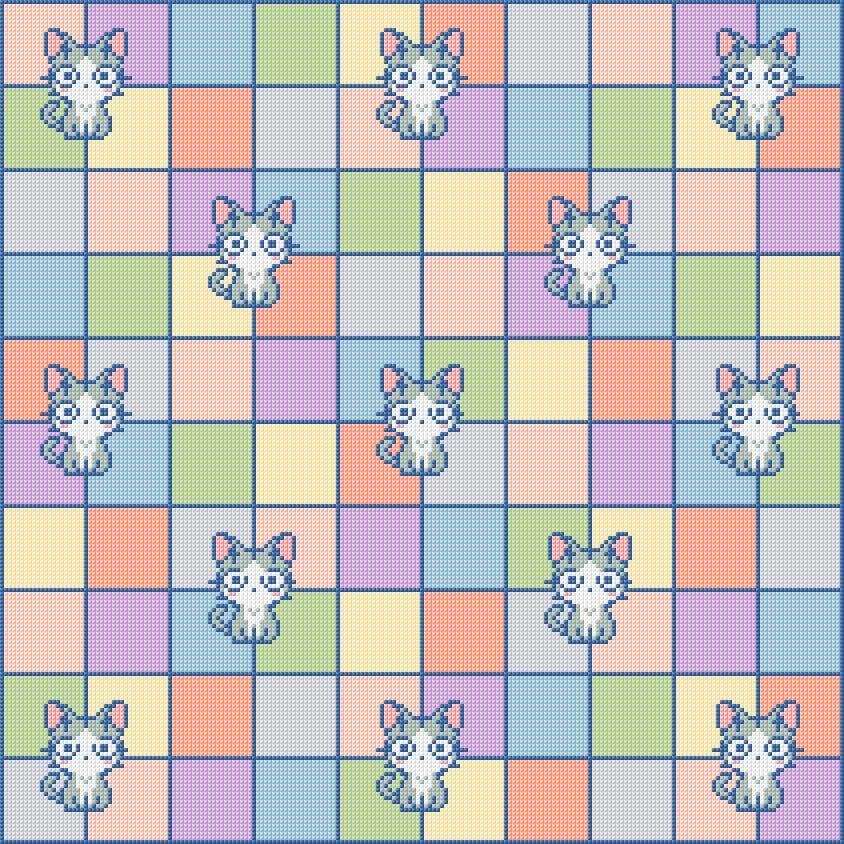 Cushion Cover free cross-stitch pattern