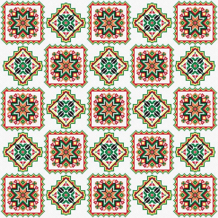 Cushion Cover free cross-stitch pattern