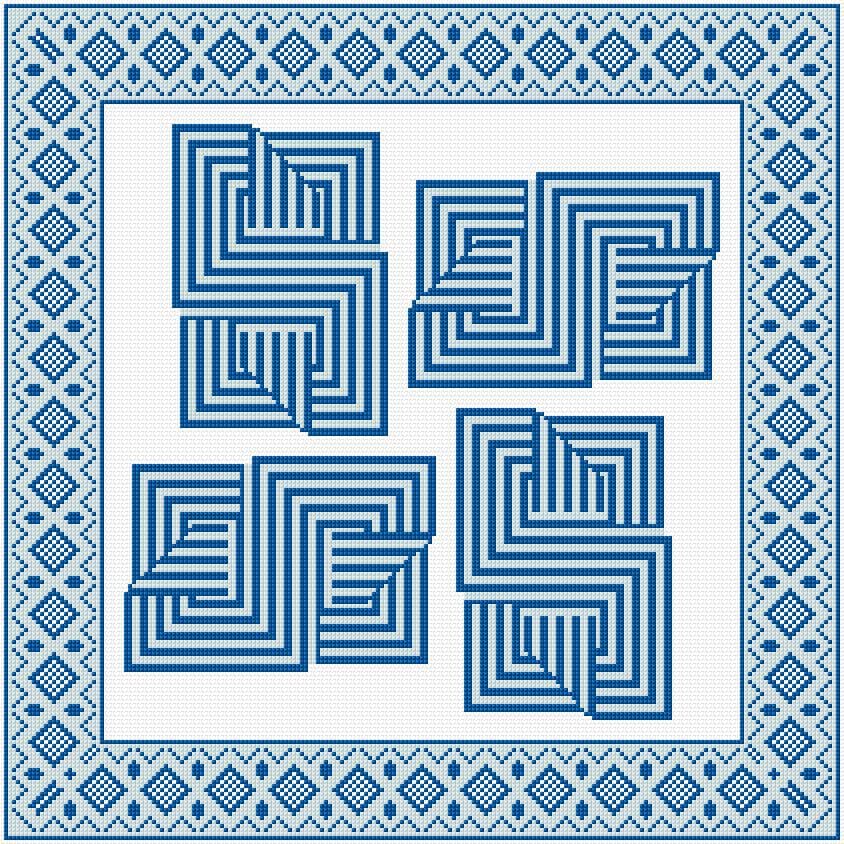 Cushion Cover free cross-stitch pattern