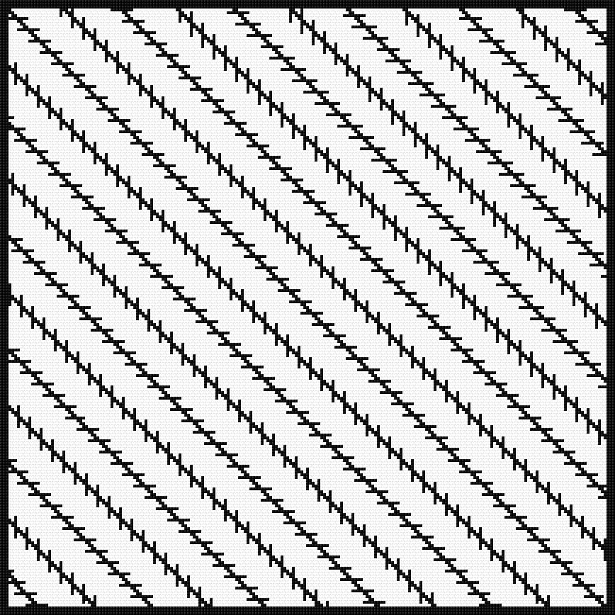 Illusion free cross-stitch pattern