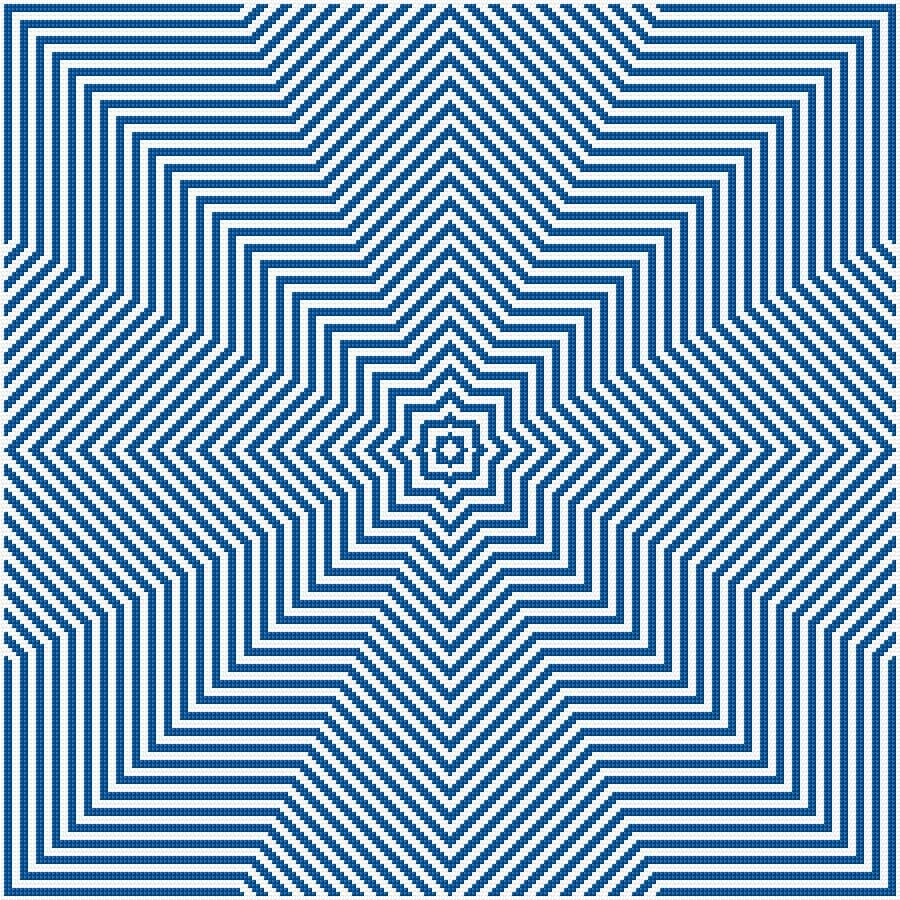 Illusion free cross-stitch pattern