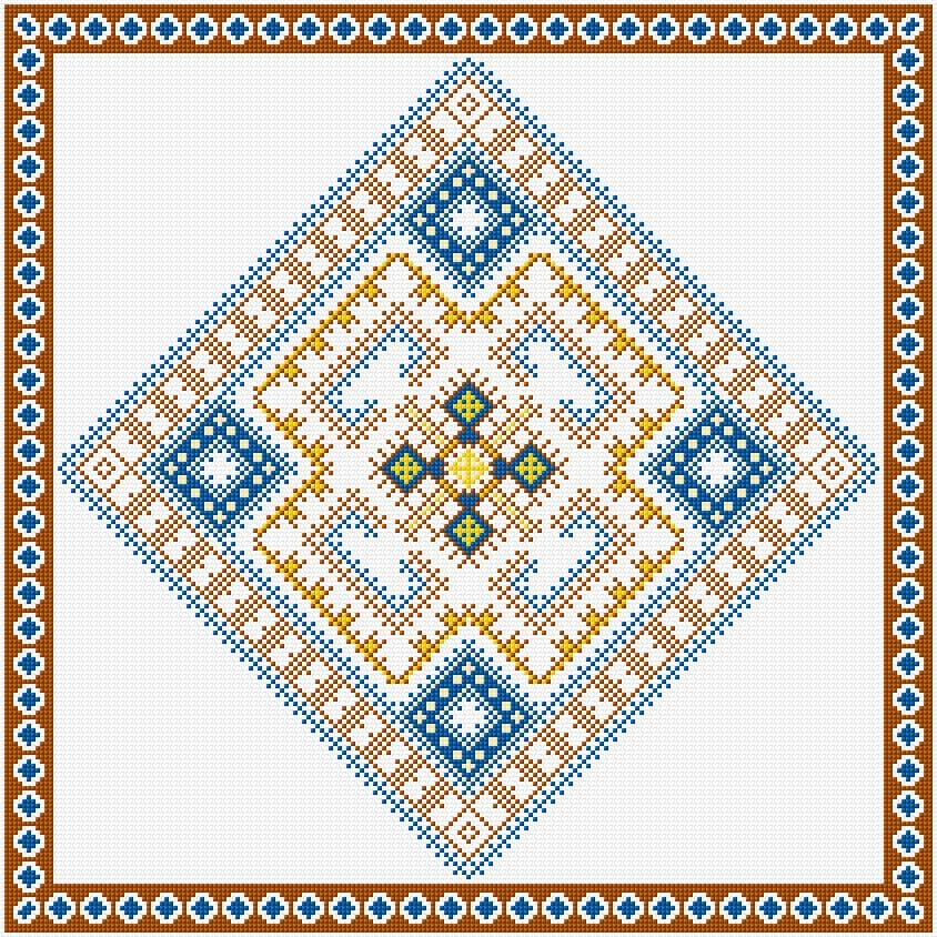 Cushion Cover free cross-stitch pattern