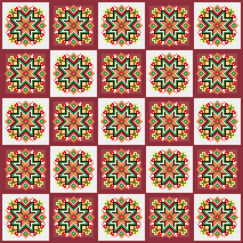 Cushion Cover free cross-stitch pattern