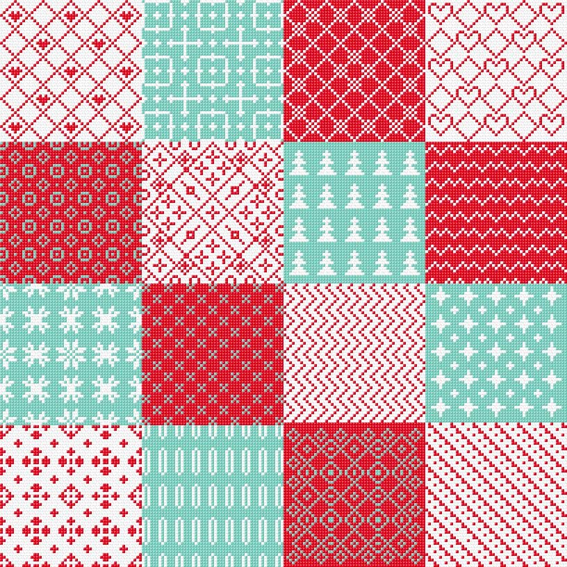 Cushion Cover free cross-stitch pattern