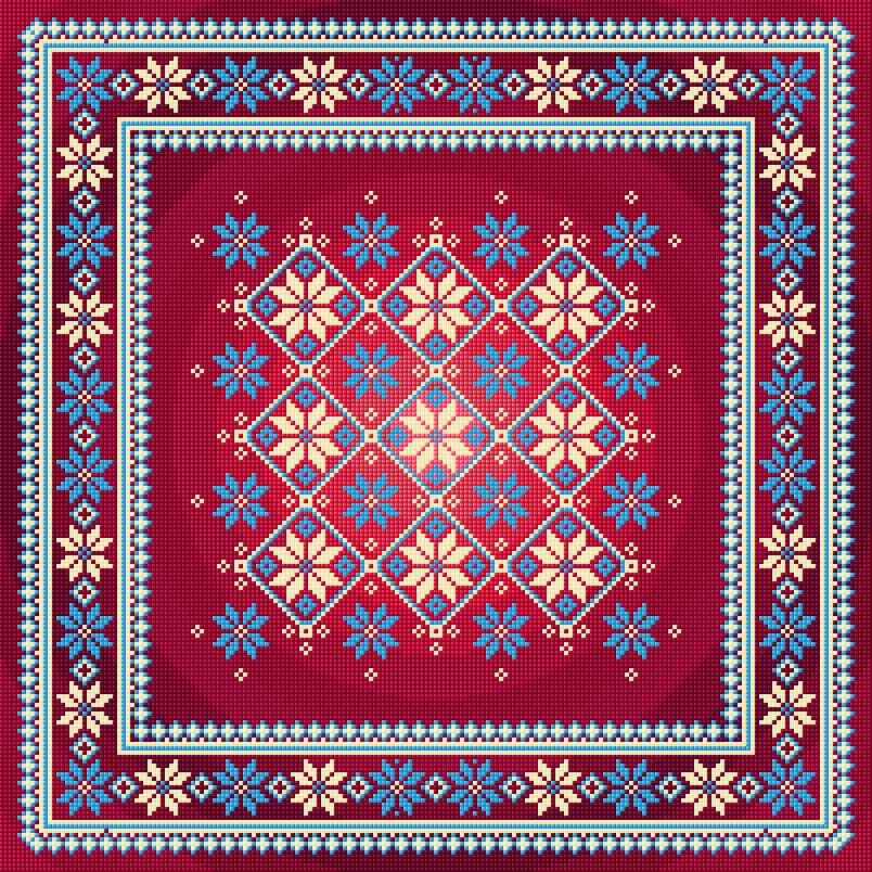 Cushion Cover free cross-stitch pattern