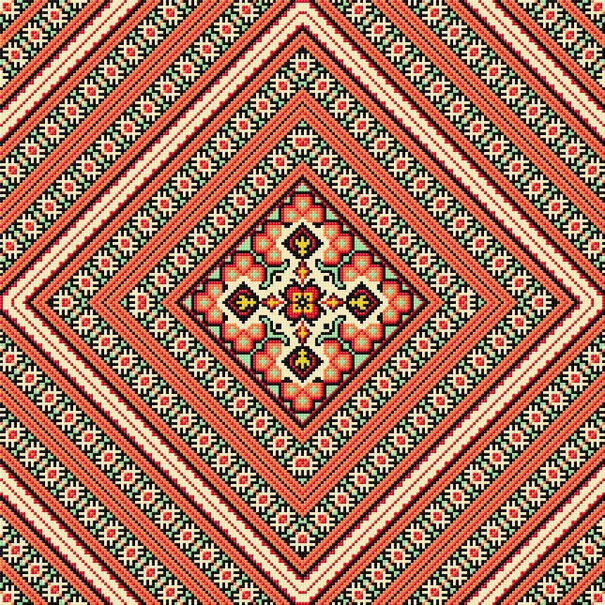 Cushion Cover free cross-stitch pattern