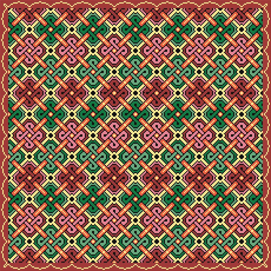 Cushion Cover free cross-stitch pattern