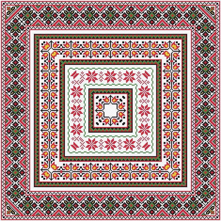Cushion Cover free cross-stitch pattern