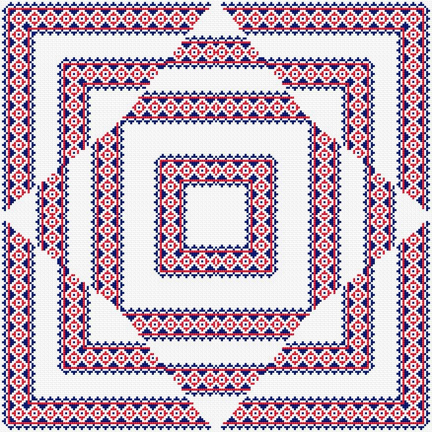 Cushion Cover free cross-stitch pattern