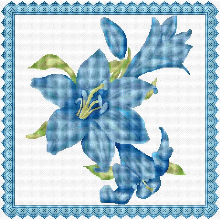 Flower free cross-stitch pattern
