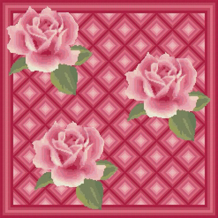 Cushion Cover free cross-stitch pattern