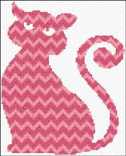 Cat free cross-stitch pattern