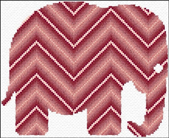 Elephant free cross-stitch pattern
