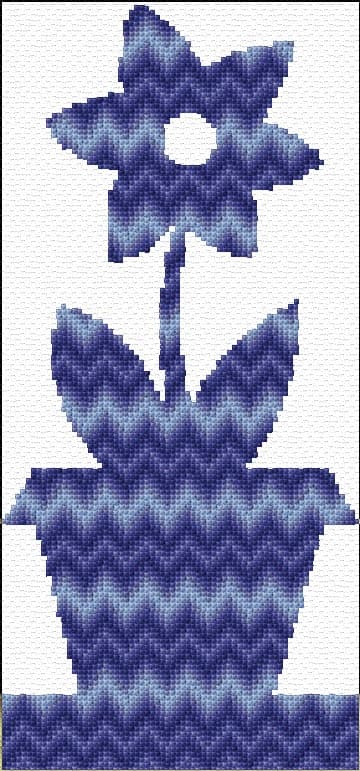 Flower free cross-stitch pattern