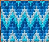 Blue Zigzag free cross-stitch pattern