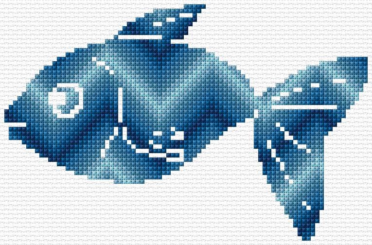 Fish free cross-stitch pattern