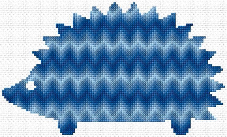 Hedgehog free cross-stitch pattern