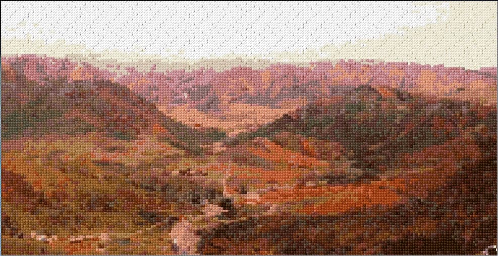 Socotra Landscape free cross-stitch pattern