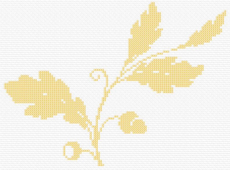 Oak free cross-stitch pattern
