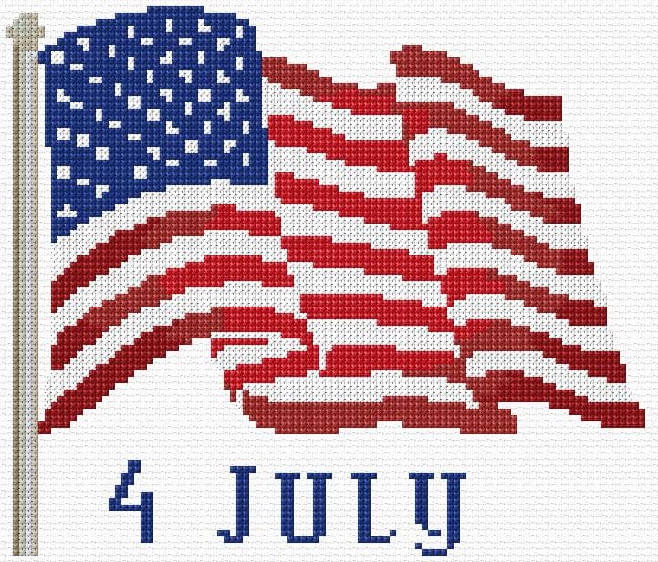 Independence Day free cross-stitch pattern