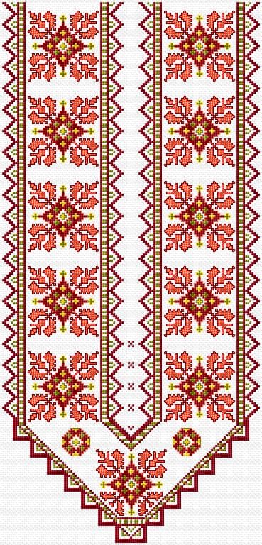 Bulgarian Embroidery free cross-stitch pattern